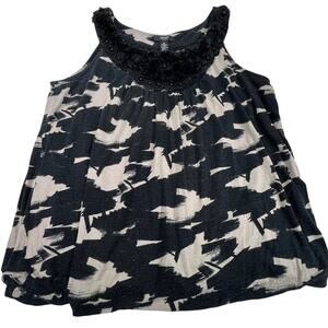 Alfani Embellished Neckline Sleeveless Balloon Bubble Hem Tank Top Blouse 2X
